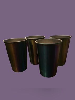 Greens Steel Rainbow Stainless Steel Cups 16 oz Eco-Friendly - Set Of 4